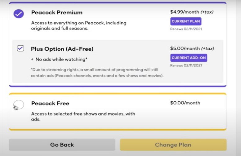 Peacock Subscription Tiers Outline Plans And Ad Options